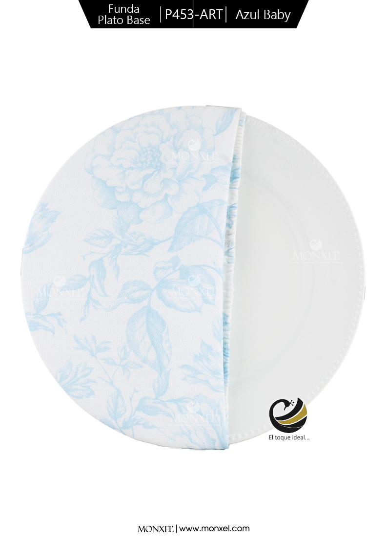 Funda Plato Base P453-ART Azul Baby 40 cm. (Textil)