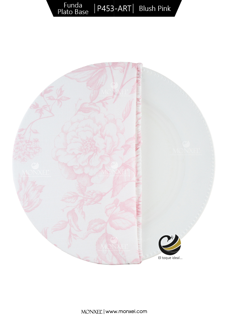 Funda Plato Base P453-ART Blush Pink 40 cm. (Textil)