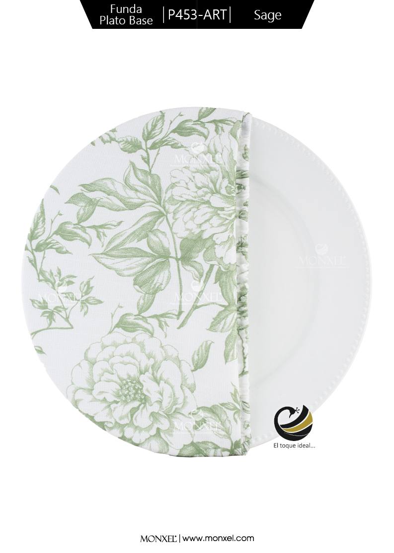 Funda Plato Base P453-ART Sage 40 cm. (Textil)