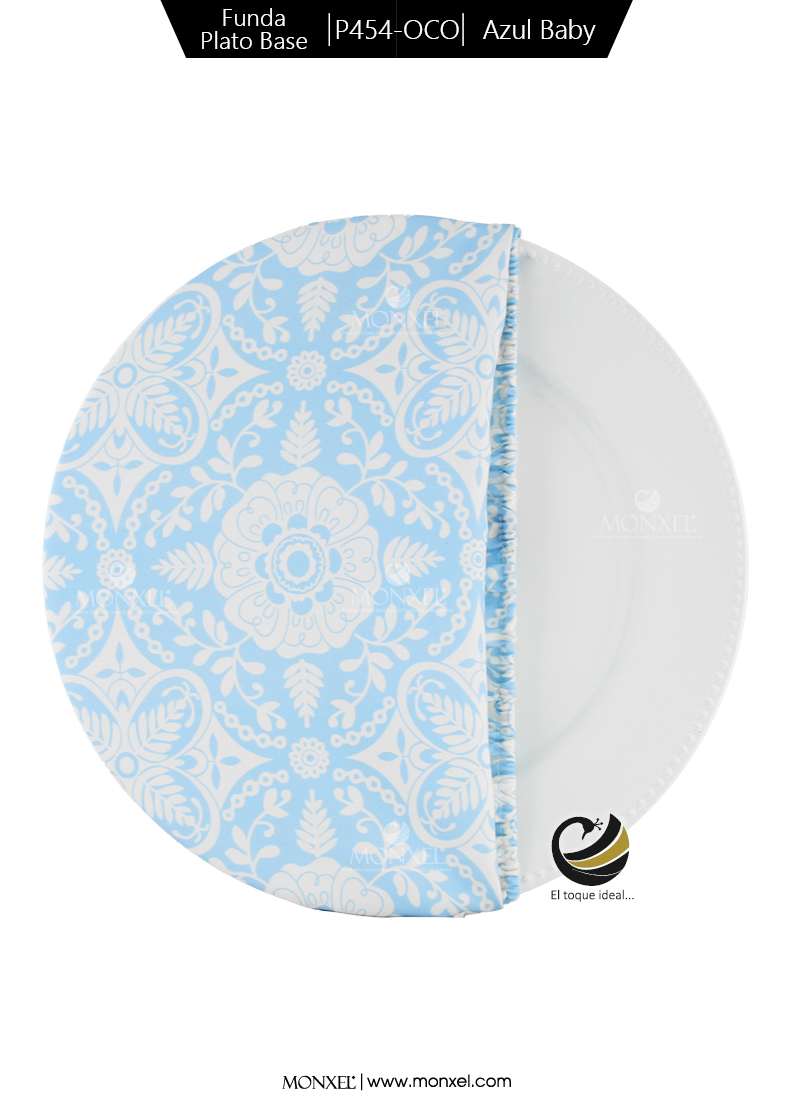 Funda Plato Base P454-OCO Azul Baby 40 cm. (Textil)