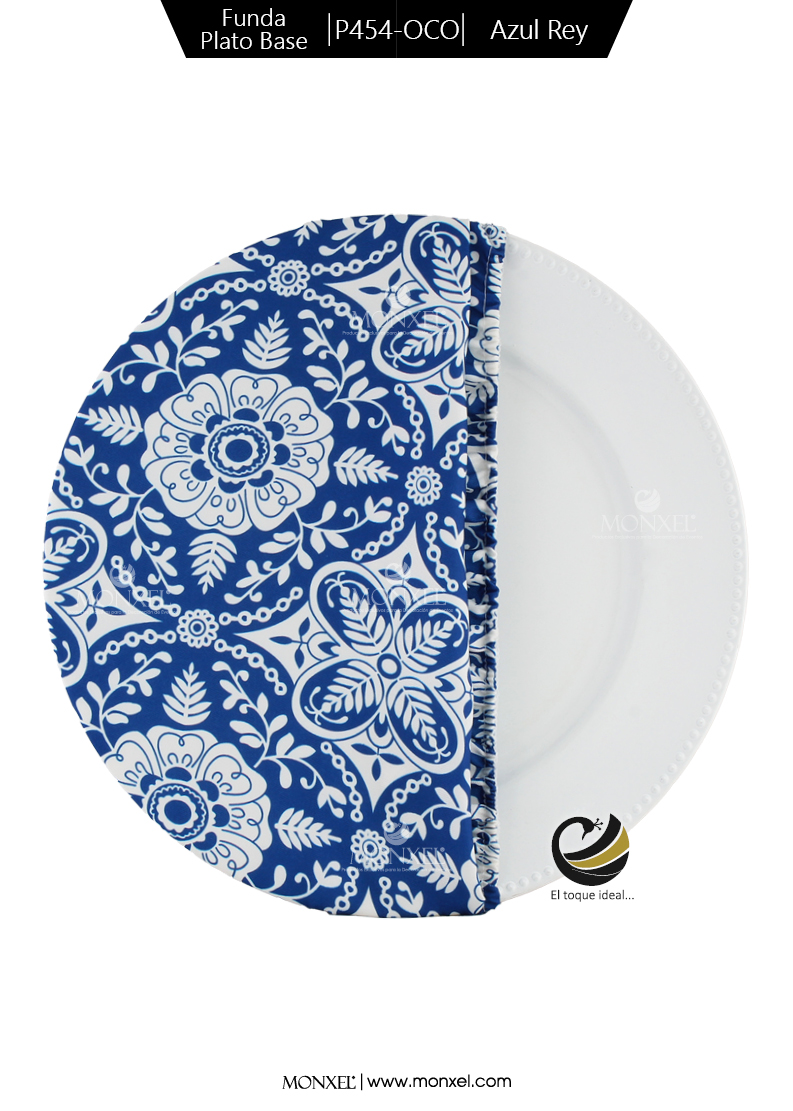 Funda Plato Base P454-OCO Azul Rey 40 cm. (Textil)