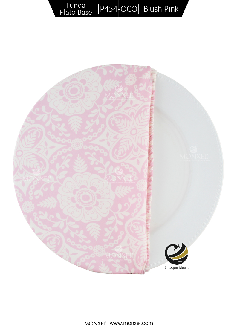 Funda Plato Base P454-OCO Blush Pink 40 cm. (Textil)