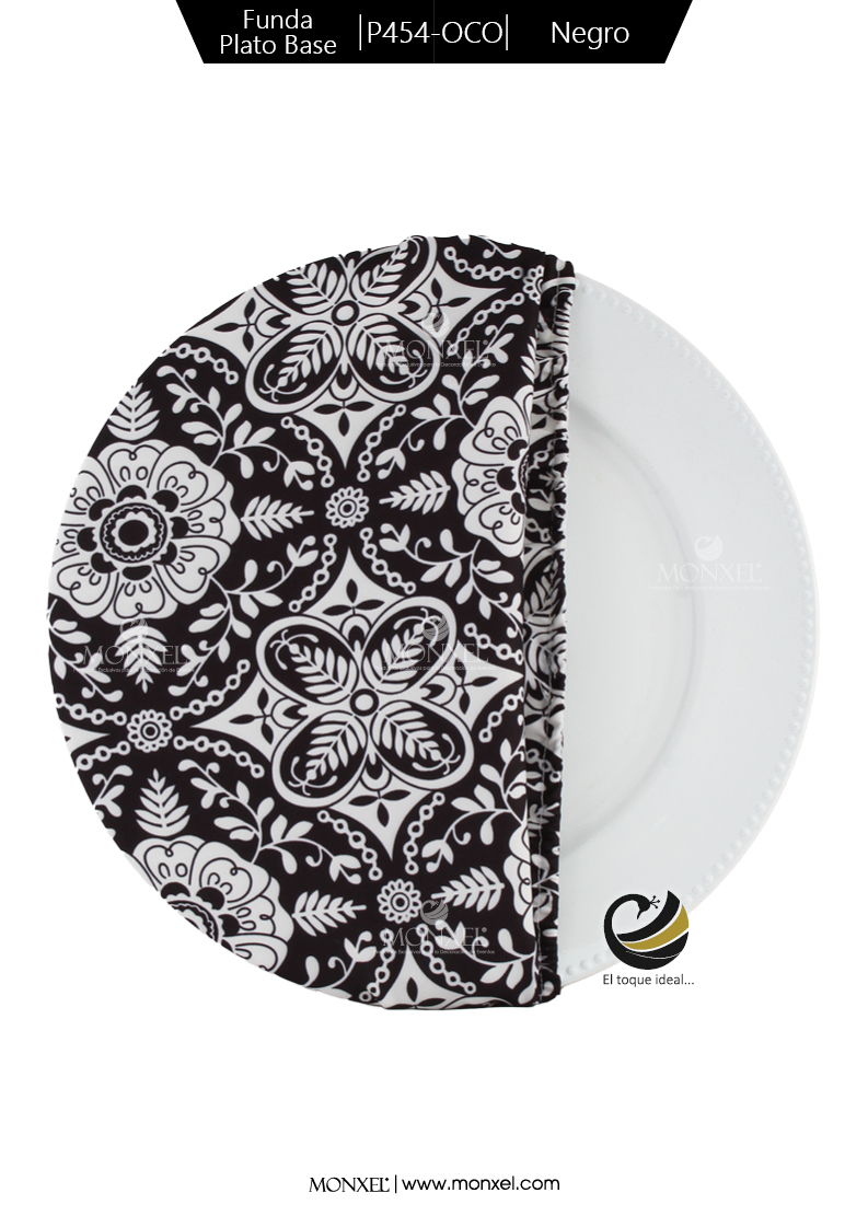 Funda Plato Base P454-OCO Negro 40 cm. (Textil)
