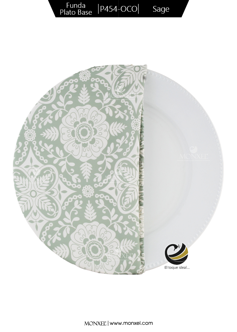 Funda Plato Base P454-OCO Sage 40 cm. (Textil)