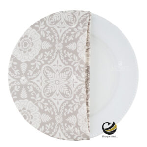 Funda Plato Base P454-OCO Taupe 40 cm. (Textil)