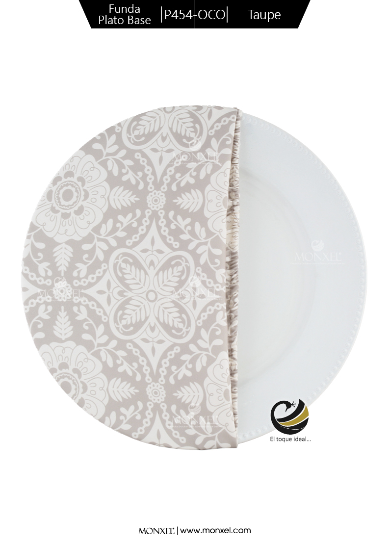 Funda Plato Base P454-OCO Taupe 40 cm. (Textil)