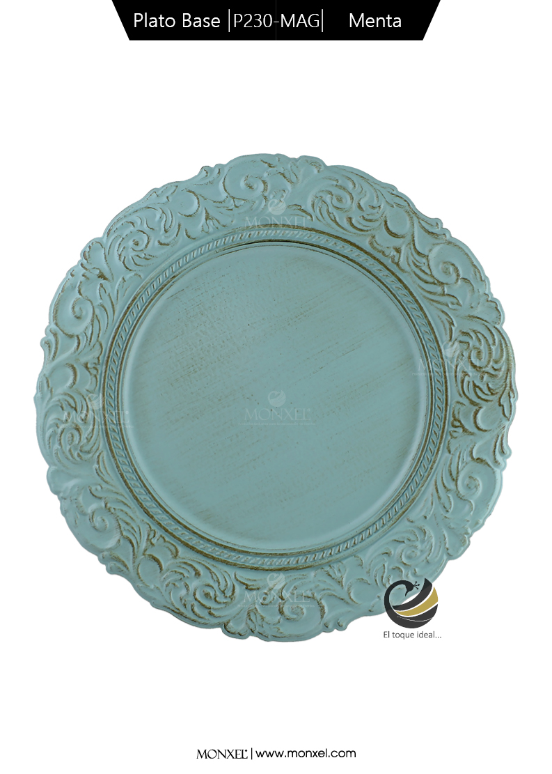 Plato Base P230-MAG Menta 36 cm. (Polipropileno)