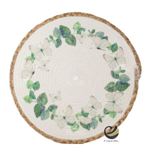 Carpeta (Plato Base) P429-BUT Verde/Blanco 37.5 cm. (Algodón)