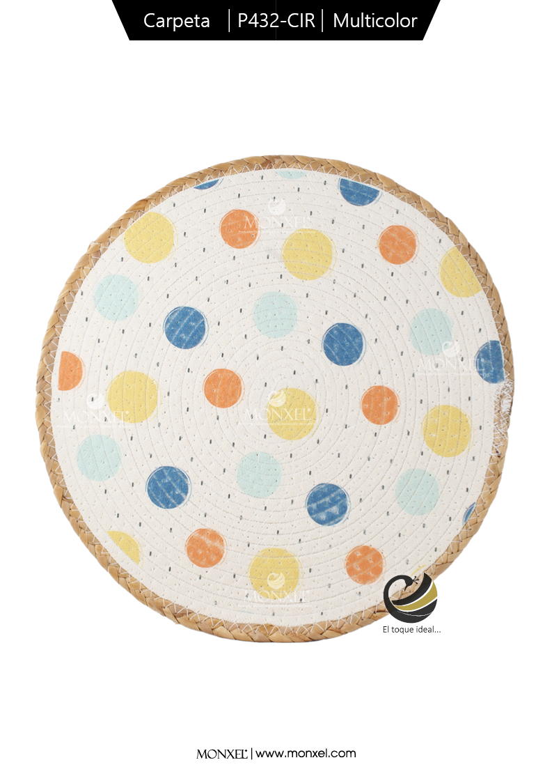 Carpeta (Plato Base) P432-CIR Multicolor 37.5 cm. (Algodón)