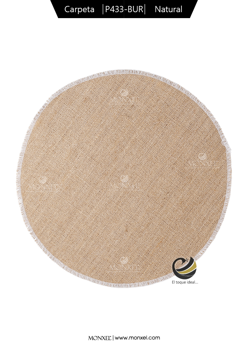 Carpeta (Plato Base) P433-BUR Natural 35.5 cm. (Lino/Yute)