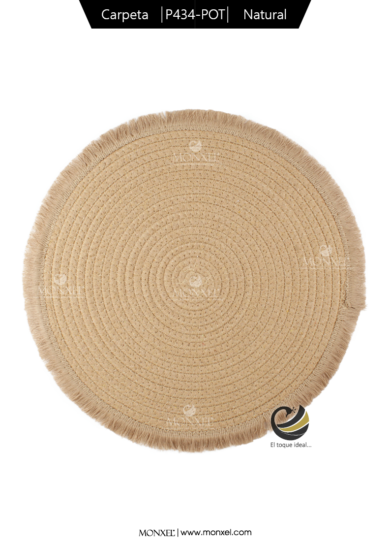 Carpeta (Plato Base) P434-POT Natural 38 cm. (Algodón)