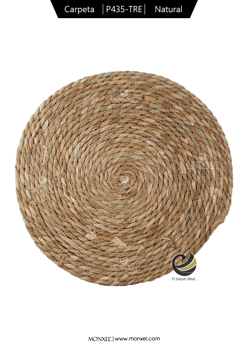 Carpeta (Plato Base) P435-TRE Natural 38 cm. (Hojas de Maíz)