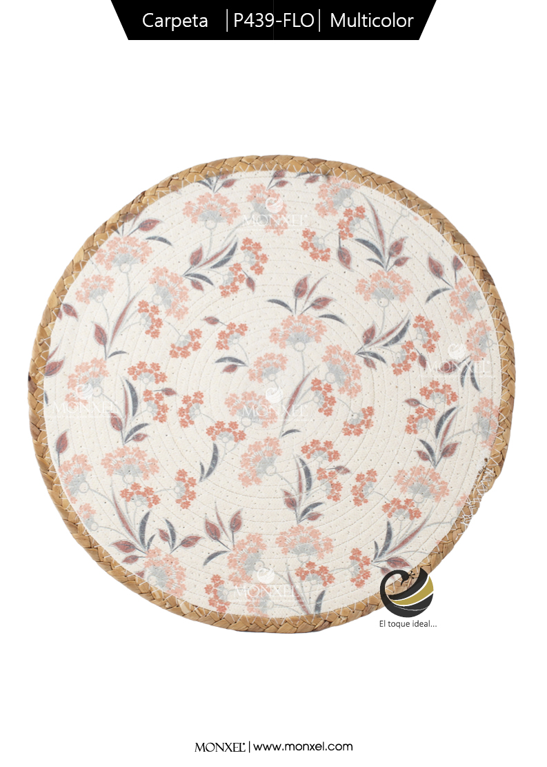 Carpeta (Plato Base) P439-FLO Multicolor 37.5 cm. (Algodón)