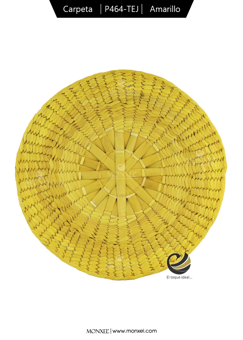 Carpeta (Plato Base) P464-TEJ Amarillo 35 cm. (Hojas de Palma)