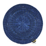 Carpeta (Plato Base) P464-TEJ Azul 35 cm. (Hojas de Palma)