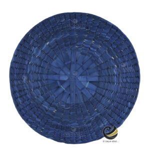 Carpeta (Plato Base) P464-TEJ Azul 35 cm. (Hojas de Palma)