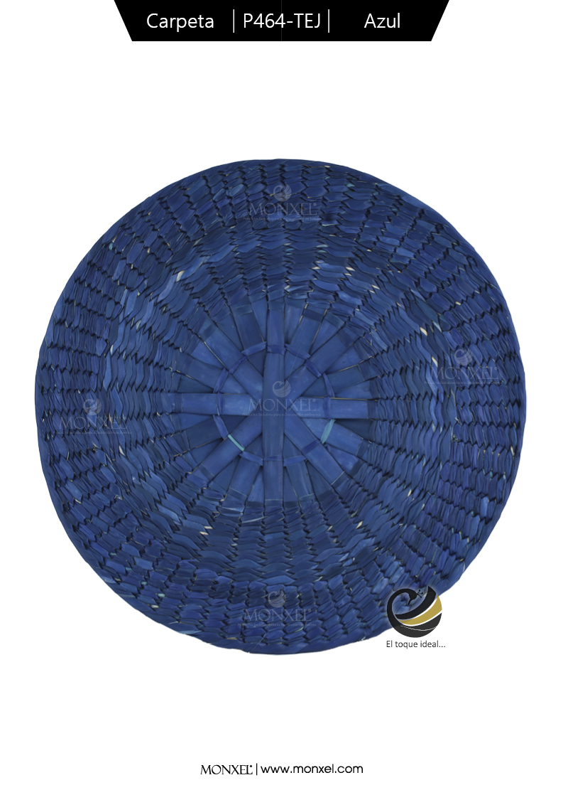 Carpeta (Plato Base) P464-TEJ Azul 35 cm. (Hojas de Palma)