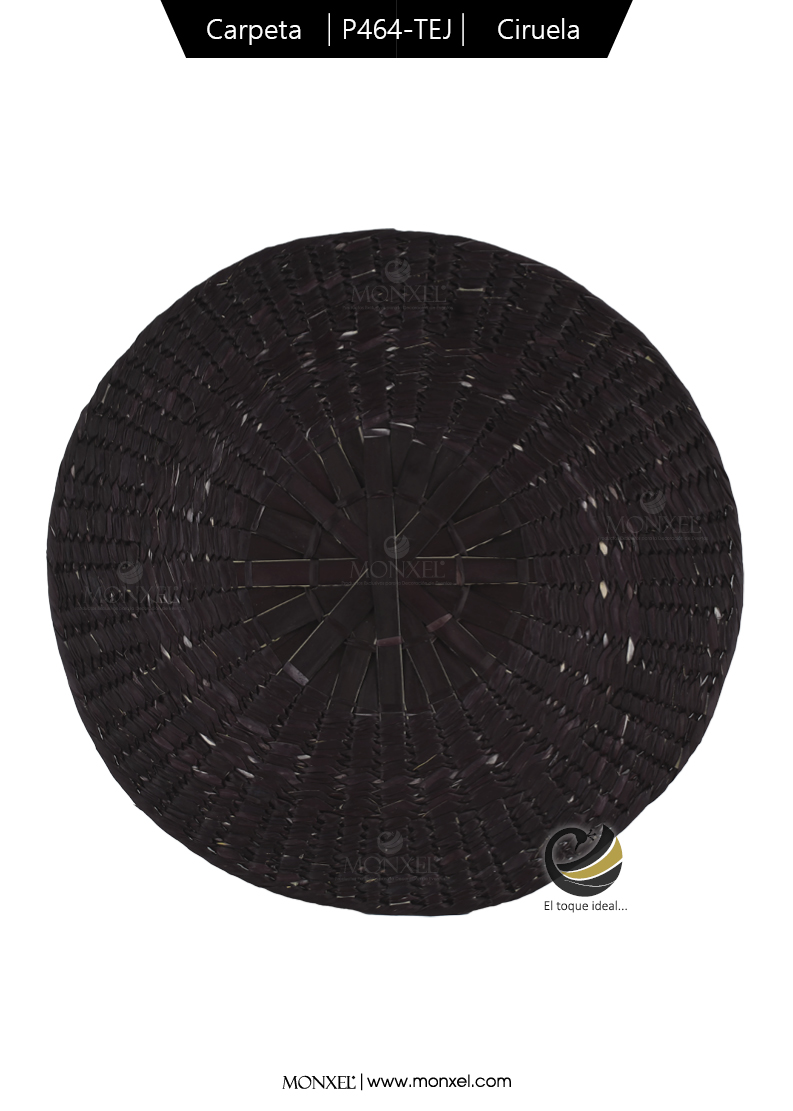 Carpeta (Plato Base) P464-TEJ Ciruela 35 cm. (Hojas de Palma)