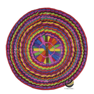 Carpeta (Plato Base) P464-TEJ Multicolor 35 cm. (Hojas de Palma)