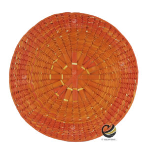 Carpeta (Plato Base) P464-TEJ Naranja 35 cm. (Hojas de Palma)