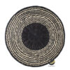 Carpeta (Plato Base) P464-TEJ Natural/Negro 35 cm. (Hojas de Palma)