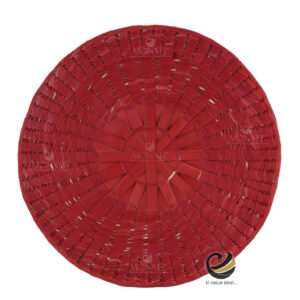 Carpeta (Plato Base) P464-TEJ Rojo 35 cm. (Hojas de Palma)