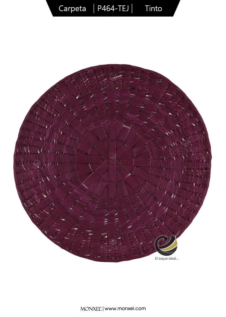 Carpeta (Plato Base) P464-TEJ Tinto 35 cm. (Hojas de Palma)