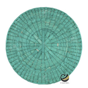 Carpeta (Plato Base) P464-TEJ Turquesa 35 cm. (Hojas de Palma)