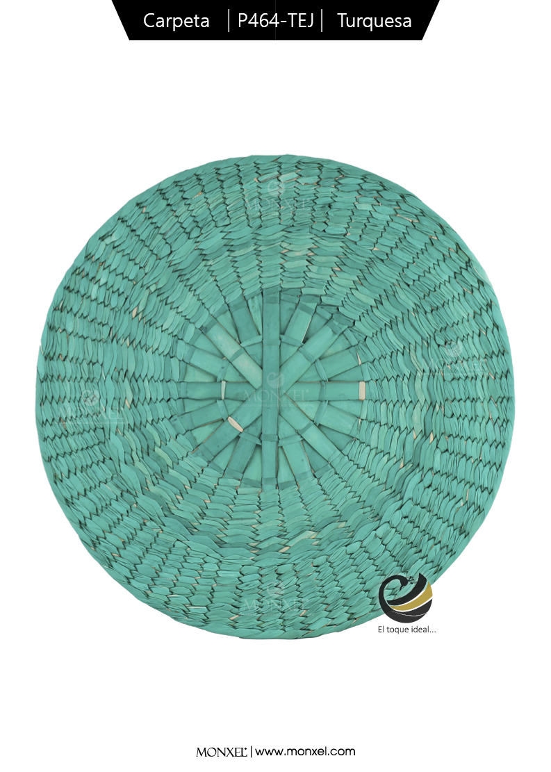 Carpeta (Plato Base) P464-TEJ Turquesa 35 cm. (Hojas de Palma)