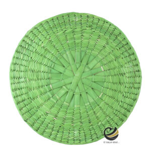 Carpeta (Plato Base) P464-TEJ Verde Limón 35 cm. (Hojas de Palma)