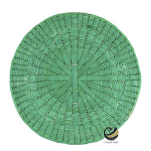 Carpeta (Plato Base) P464-TEJ Verde Menta 35 cm. (Hojas de Palma)