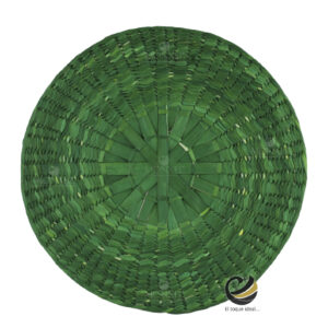 Carpeta (Plato Base) P464-TEJ Verde 35 cm. (Hojas de Palma)