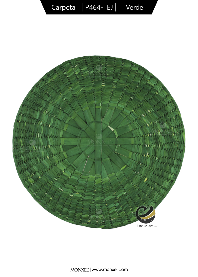 Carpeta (Plato Base) P464-TEJ Verde 35 cm. (Hojas de Palma)