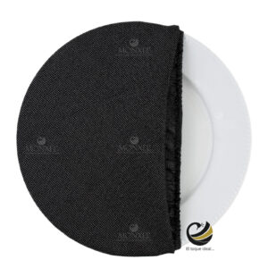 Funda Plato Base P452-LIN Negro/Plata 40 cm. (Textil)