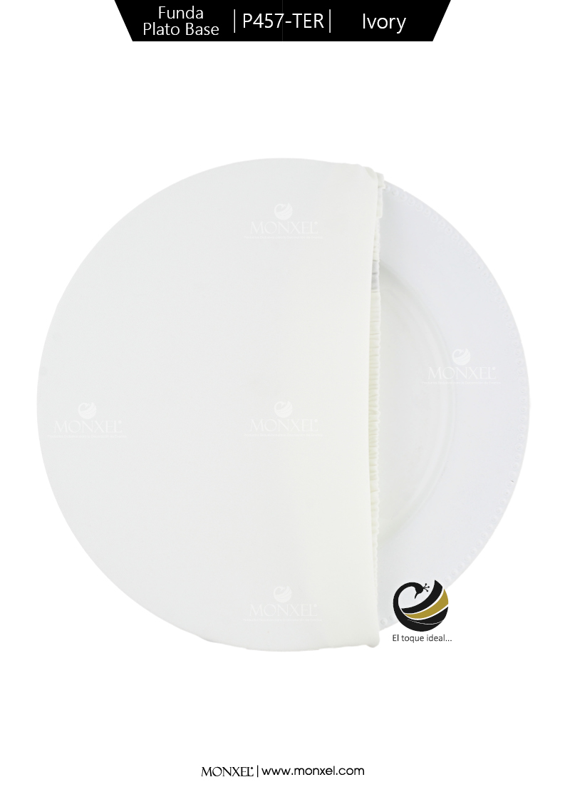 Funda Plato Base P457-TER Ivory 40 cm. (Textil)