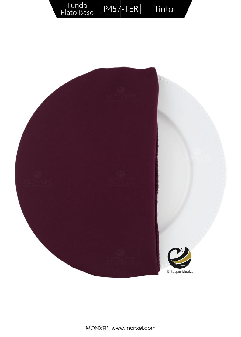 Funda Plato Base P457-TER Tinto 40 cm. (Textil)