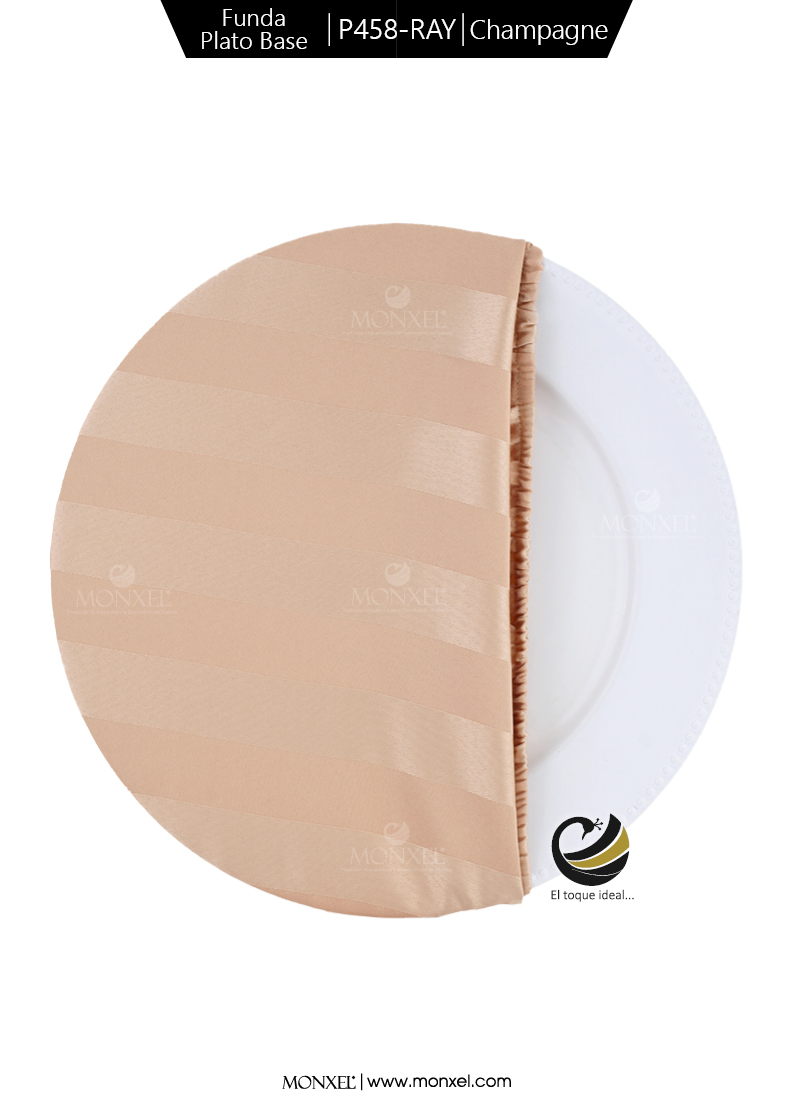 Funda Plato Base P458-RAY Champagne 40 cm. (Textil)