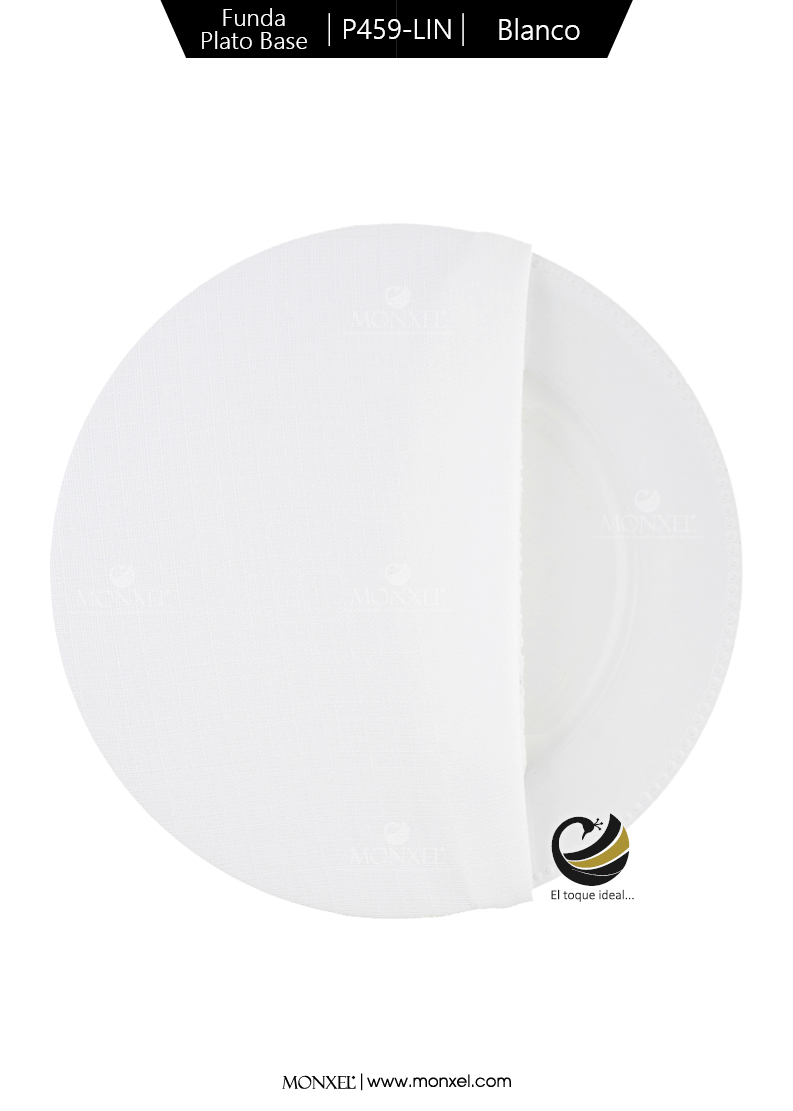 Funda Plato Base P459-LIN Blanco 40 cm. (Textil)