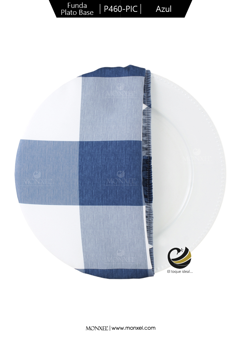 Funda Plato Base P460-PIC Azul 40 cm. (Textil)
