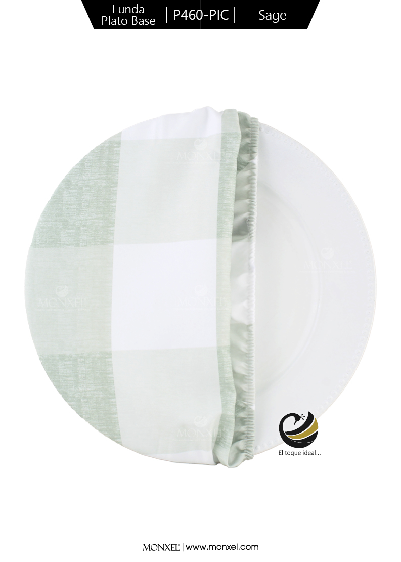 Funda Plato Base P460-PIC Sage 40 cm. (Textil)