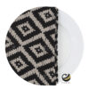 Funda Plato Base P462-ONY Taupe/Negro 40 cm. (Textil)
