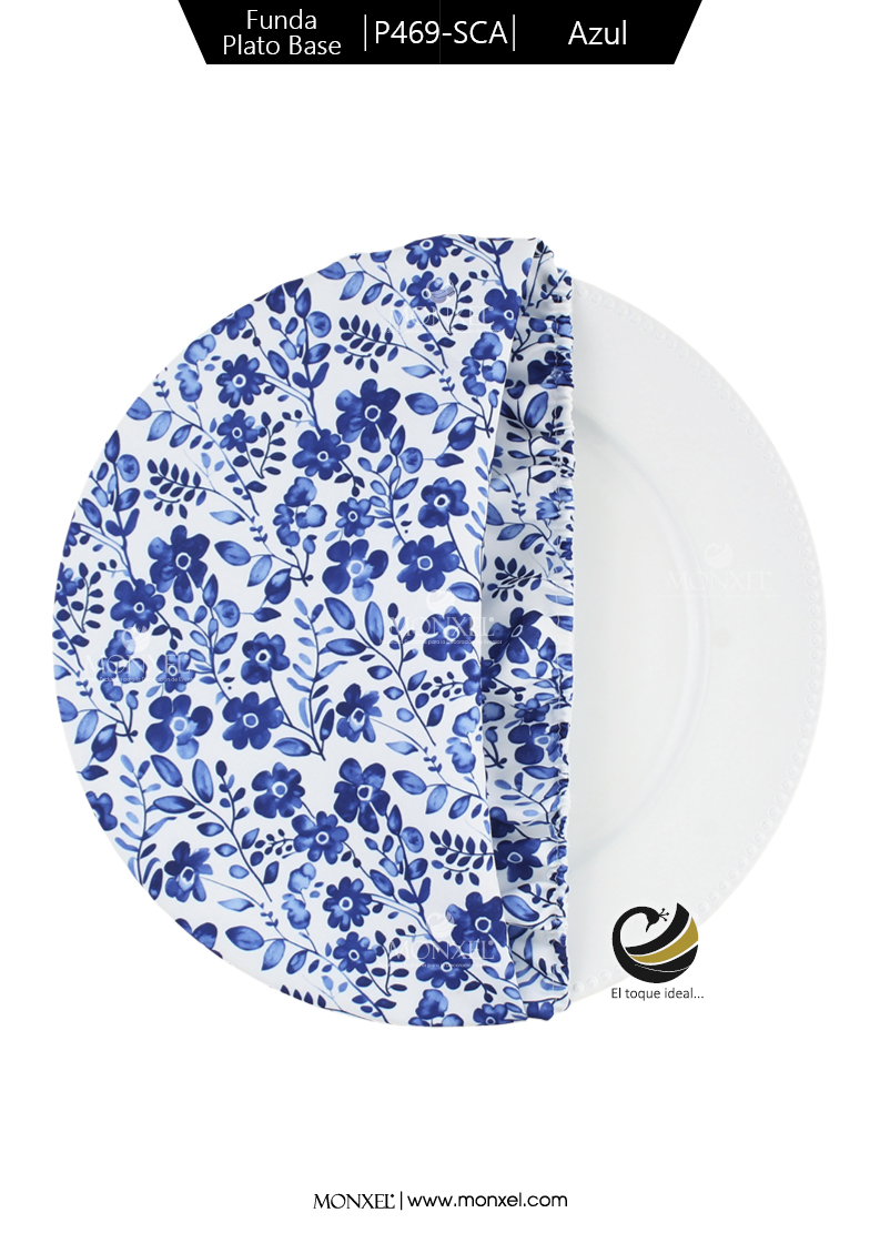 Funda Plato Base P469-SCA Azul 40 cm. (Textil)