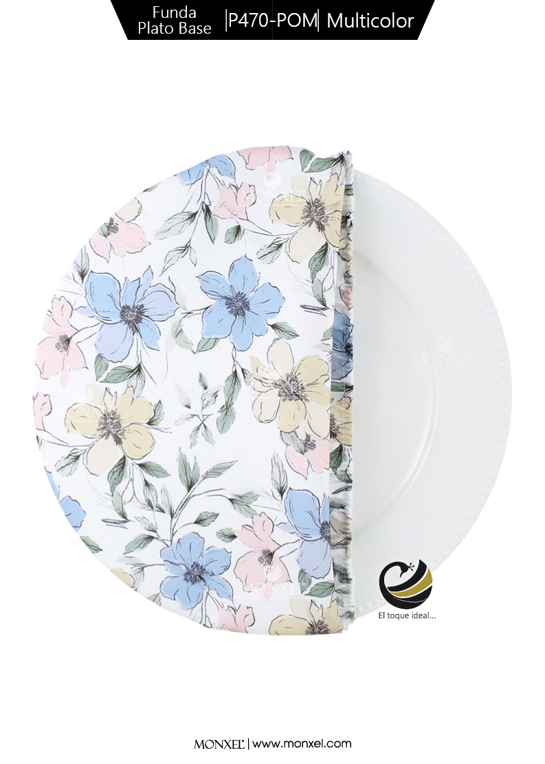 Funda Plato Base P470-POM Multicolor 40 cm. (Textil)