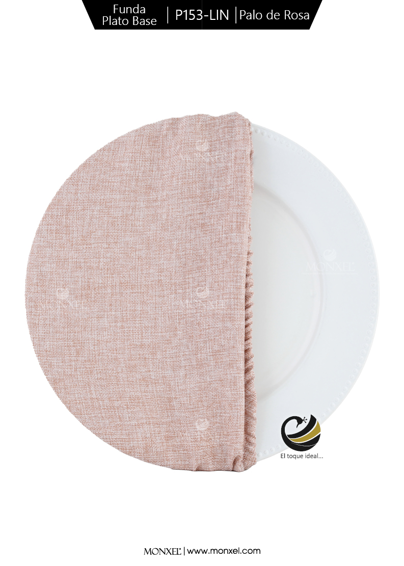 Funda Plato Base P153-LIN Palo de Rosa 40 cm. (Textil)