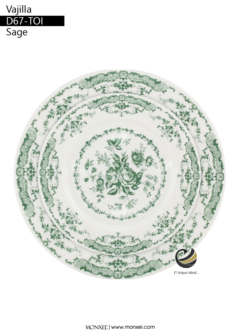Vajilla D67-TOI Sage (Porcelana)
