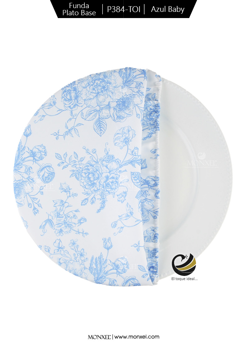 Funda Plato Base P384-TOI Azul Baby 40 cm. (Textil)