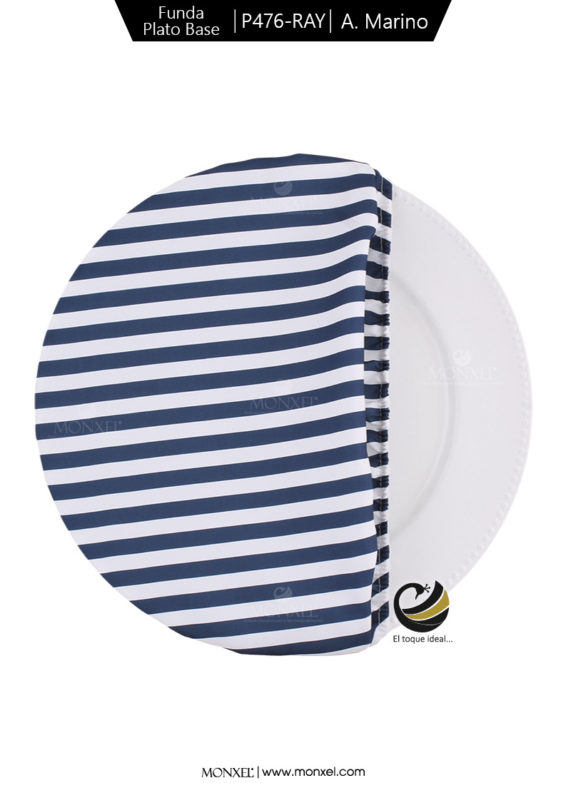 Funda Plato Base P476-RAY Azul Marino 40 cm. (Textil)