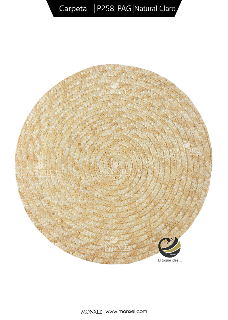 Carpeta (Plato Base) P258-PAG Natural Claro 36 cm. (Hojas de Maíz)