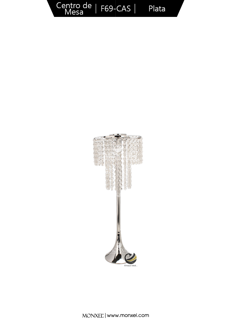 Centro de Mesa F69-CAS Plata (Acero Inoxidable)