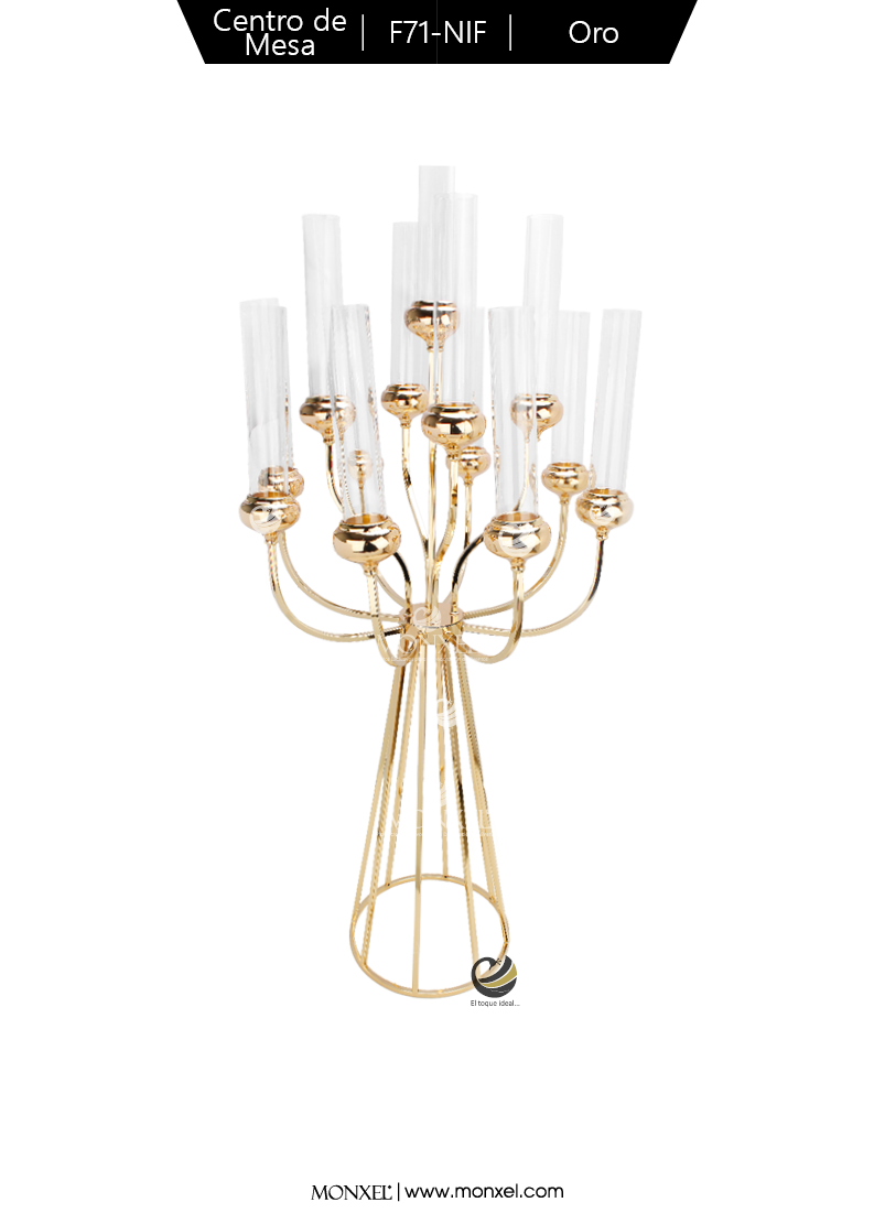 Centro de Mesa F71-NIF Oro (Acero Inoxidable)